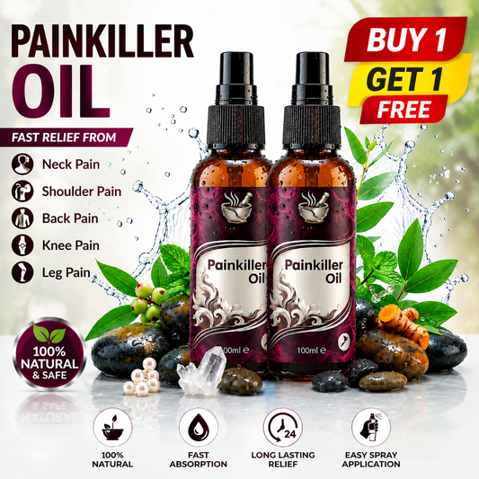 Herbal Pain Relief & Massage Oil with Smoke Effect | Buy 1 Get 1 FREE