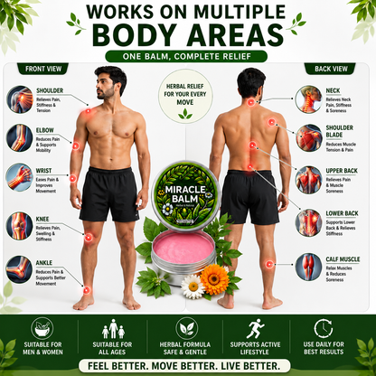 Instant Pain Relief Herbal Miracle Balm - Buy 1 Get 1 Free